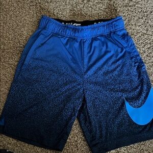Nike Blue and Black Dri-Fit Boys Shorts